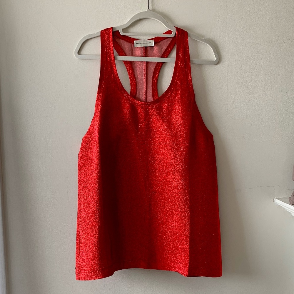 Faith Connexion metallic top